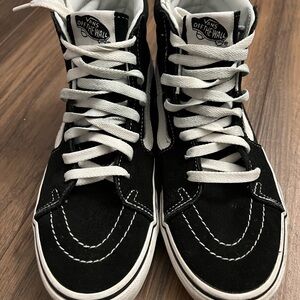 Vans Black and White High-Top Sneakers